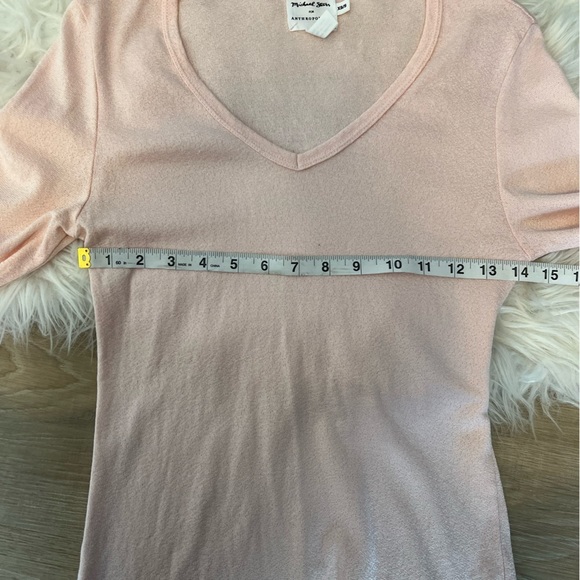 Anthropologie Long Sleeve Pink Knit Tee - Picture 8 of 10